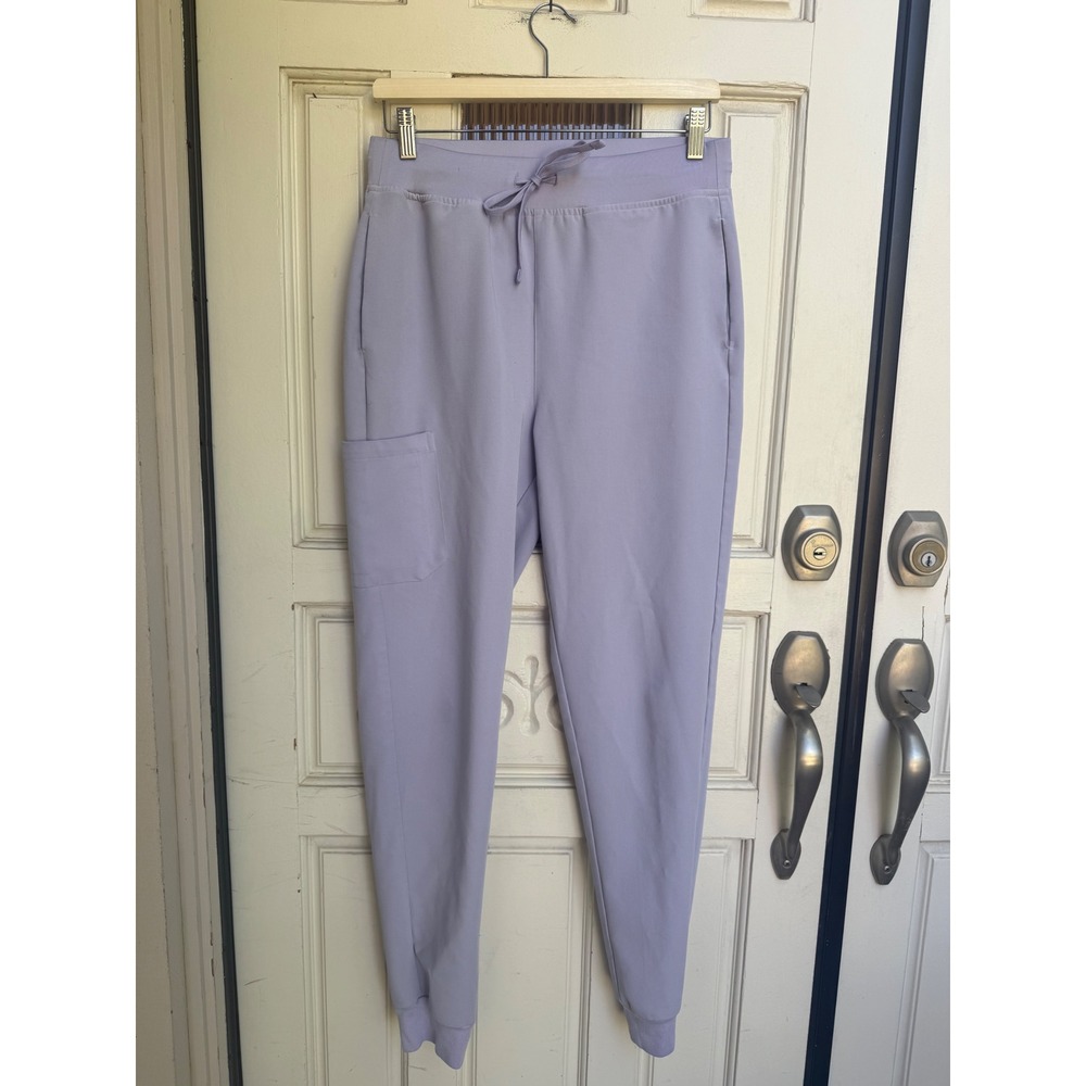 Mandala Lavender Purple Equa-Tek Scrub Joggers Womens Size Small Tall